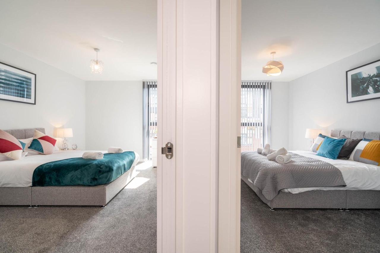 New Build - 2 Bed Snug Modern Apartment - Juliet Balcony - Roof Top Terrace - Digbeth, Birmingham City Centre - Free Netflix & Smart Tv Luaran gambar